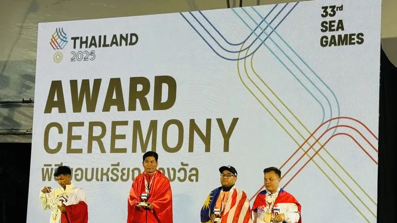 Bi thủ Nguyễn Văn Dũng đã giành HCV đầu tiên cho bi sắt Việt Nam ở SEA Games 33-2025. Ảnh: ĐOÀN TUẤN