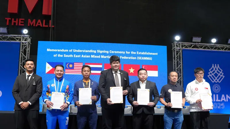 Hiệp hội võ thuật tổng hợp Đông Nam Á đã được ra đời bên lề SEA Games 33-2025. Ảnh: NGÔ ĐỨC