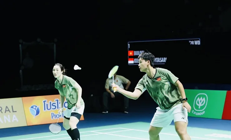 Đội tuyển cầu lông Việt Nam có tấm HCĐ đôi nữ tại SEA Games 33-2025. Ảnh: DP