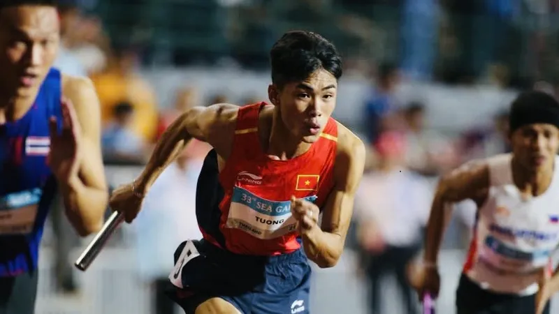 Tạ Ngọc Tưởng là VĐV triển vọng của điền kinh Việt Nam trong nội dung 400m nam. Ảnh: DŨNG PHƯƠNG