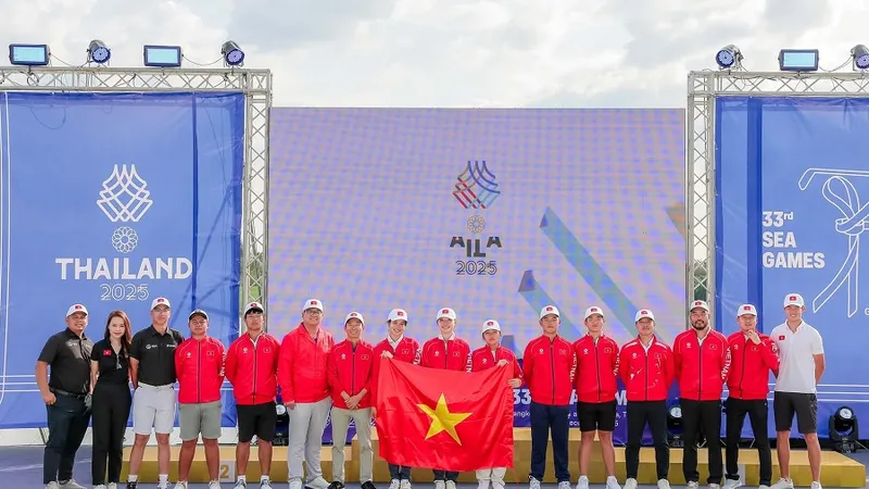 Đội tuyển golf Việt Nam có kết quả huy chương đáng kể tại SEA Games 33-2025. Ảnh: VGA