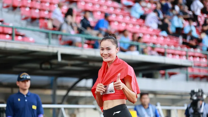Quách Thị Lan đã có chiến thắng thuyết phục giành HCV tại nội dung 400m rào ở SEA Games 33-2025. Ảnh: DŨNG PHƯƠNG