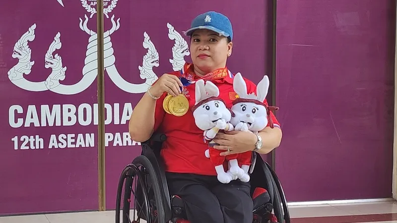 Tuyển thủ Đặng Thị Linh Phượng sẽ tiếp tục góp mặt tại ASEAN Para Games 13 tại Thái Lan. Ảnh: NAM TRUNG