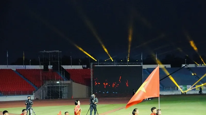 Đoàn thể thao người khuyết tật Việt Nam tham dự Lễ bế mạc ASEAN Para Games 13. Ảnh: PARALYMPICVIETNAM