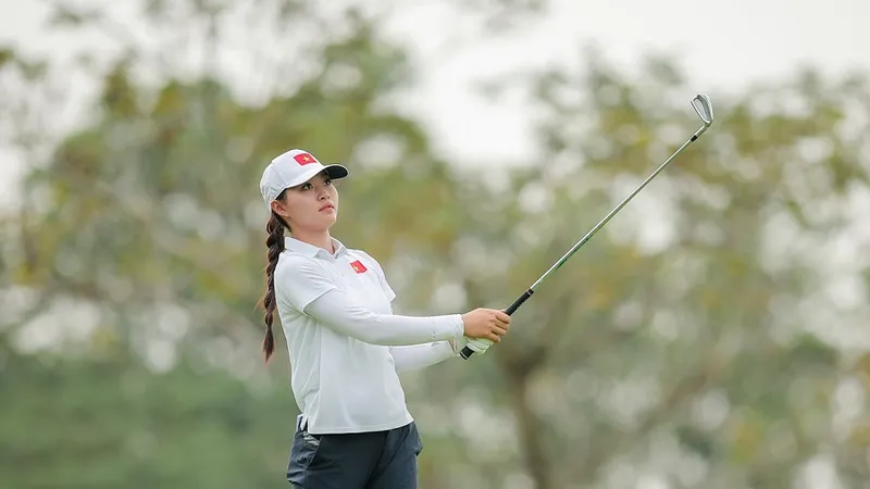 Golfer Lê Chúc An tiếp tục thi đấu giải quan trọng ngay trong thời điểm cận Tết. Ảnh: VGA