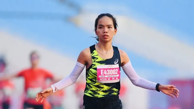 Hoàng Thị Ngọc Hoa đang là đương kim vô địch quốc gia nội dung marathon - 42km nữ. Ảnh: VTM