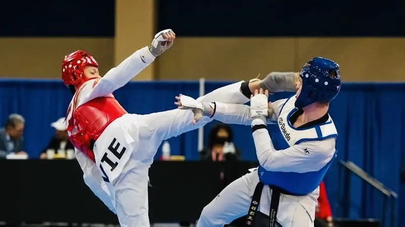 Võ sĩ taekwondo Việt Nam tham dự giải Mỹ mở rộng 2026. Ảnh: USOPEN