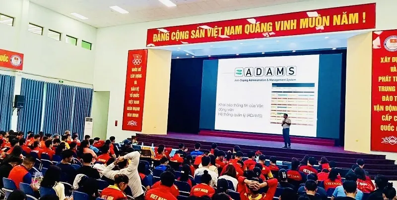 Việc giáo dục các nội dung phòng, chống doping đối với VĐV trước Đại hội thể thao toàn quốc 2026 sẽ được thực hiện. Ảnh: TRỌNG HẢI