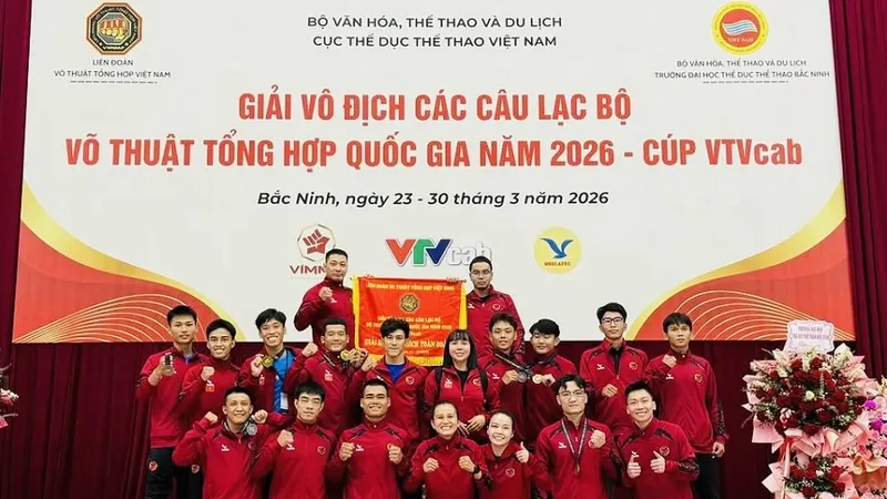 Đội võ thuật tổng hợp (MMA) TPHCM tại giải đấu năm nay. Ảnh: DUY NHẤT