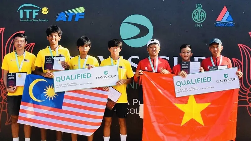 Các tay vợt của Việt Nam đã có suất tham dự vòng loại chung kết giải Davis Cup 2026 vào tháng 5. Ảnh: VTF