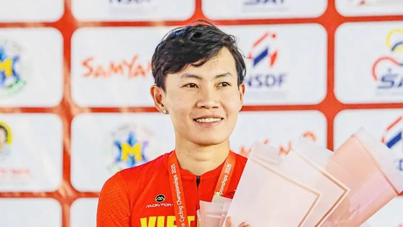 Nguyễn Thị Thật đang là cua-rơ chủ lực của xe đạp đường trường nữ Việt Nam. Ảnh: THAILANDCYCLING