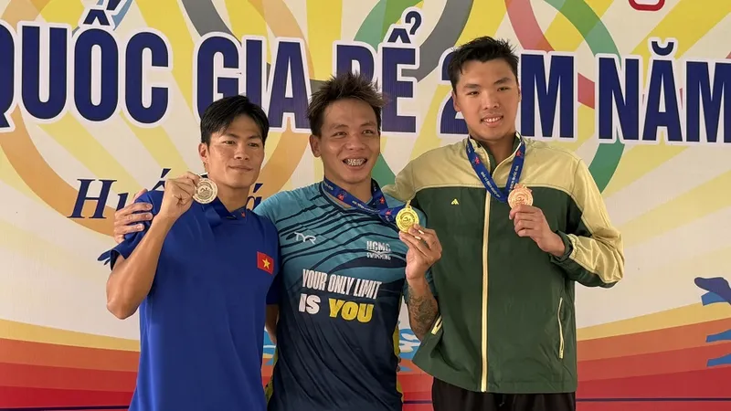 VĐV bơi TPHCM đã thể hiện phong độ xuất sắc tại giải vô địch quốc gia hồ ngắn 25m. Ảnh: MINH CHIẾN