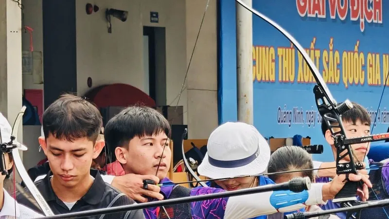 Các cung thủ đã tranh tài quyết liệt tại giải đấu vừa qua ở Quảng Ninh. Ảnh: BANCUNGVN