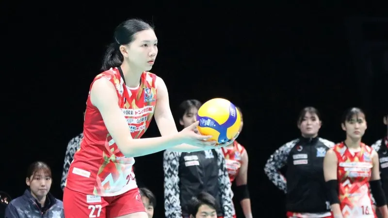 Bích Thủy đã có thời gian thi đấu tại Nhật Bản trước khi về Việt Nam. Ảnh: Okayama Seagulls