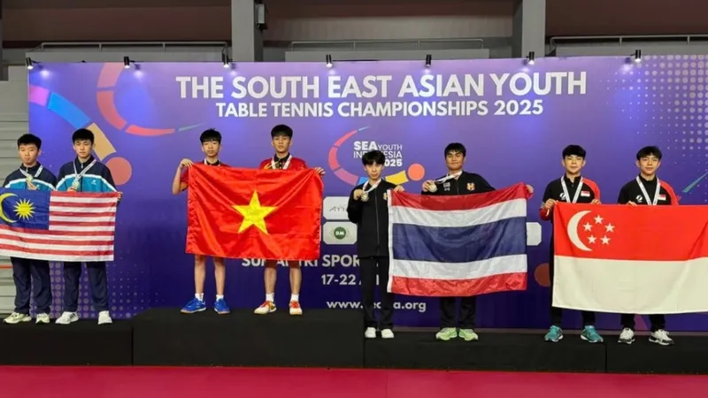 Bóng bàn trẻ Việt Nam tiếp tục tham dự giải vô địch trẻ Đông Nam Á 2026 để tìm kiếm các tấm huy chương nhưng từng đạt được tại năm 2025. Ảnh: ATTU