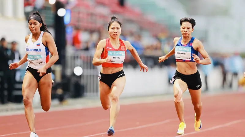 VĐV 100m điền kinh nữ Việt Nam sẽ tham dự giải Singapore mở rộng 2026. Ảnh: DŨNG PHƯƠNG