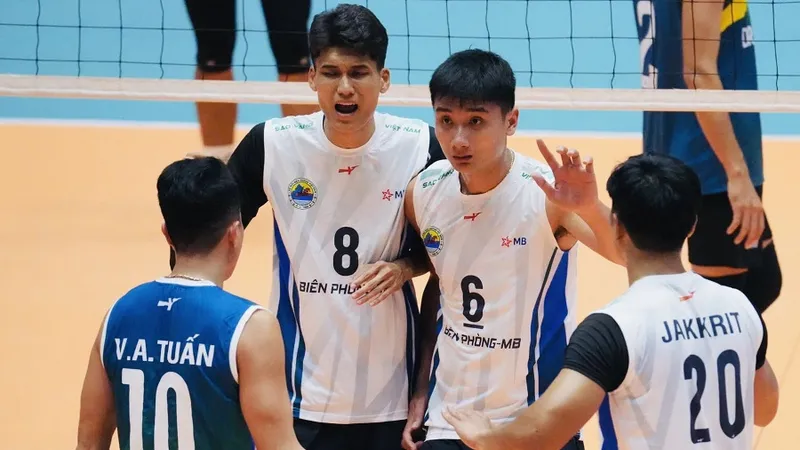 Đội nam Biên Phòng MB đang có mạch trận toàn thắng tại vòng 1. Ảnh: VFV