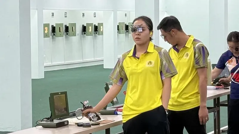 Xạ thủ Trịnh Thu Vinh sẽ tập trung thi đấu giải vô địch đội mạnh quốc gia 2026 tại Đà Nẵng sắp tới. Ảnh: MINH CHIẾN