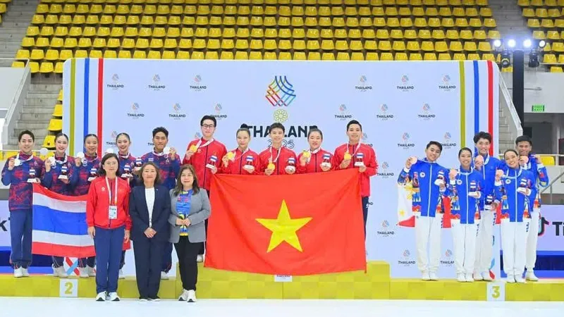 Đội thể dục aerobic Việt Nam từng giành HCV tại SEA Games 33-2025. Ảnh: SEAGAMES2025