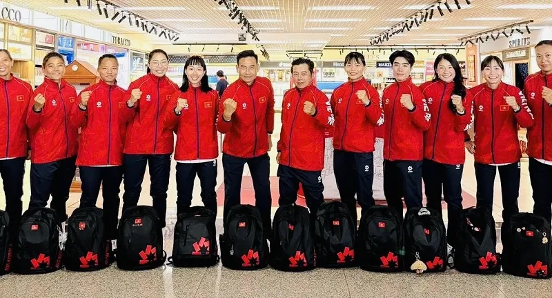 Đội bóng ném bãi biển nữ Việt Nam tham dự Đại hội thể thao bãi biển châu Á 2026. Ảnh: VHF