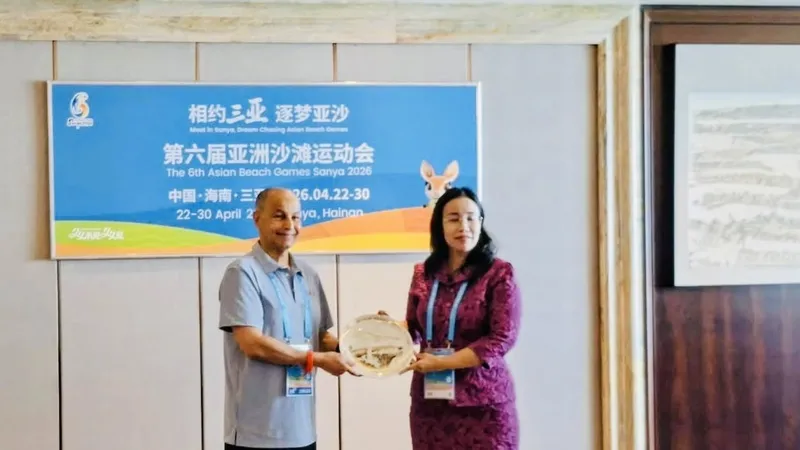 Đại diện của thành phố Đà Nẵng đã làm việc với đại diện OCA hướng tới xin đăng cai Đại hội thể thao bãi biển châu Á lần thứ 9. Ảnh: OLYMPICVIETNAM