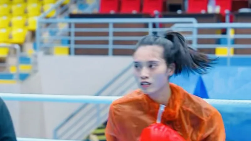 Nguyễn Thị Tâm có mặt tại Lào Cai để tranh tài giải boxing đội mạnh quốc gia 2026. Ảnh: MINH MINH