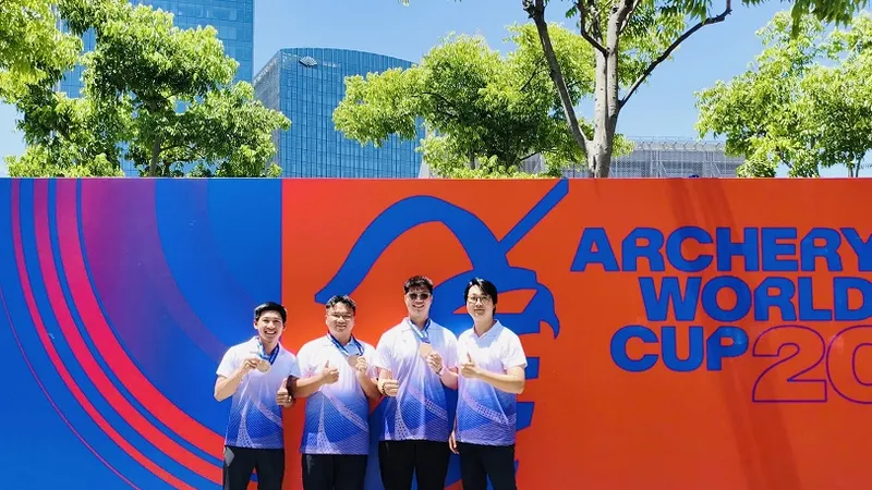 Đội bắn cung Việt Nam đã thi đấu tốt tại Cúp thế giới 2026 ở Thượng Hải (Trung Quốc). Ảnh: MINH MINH