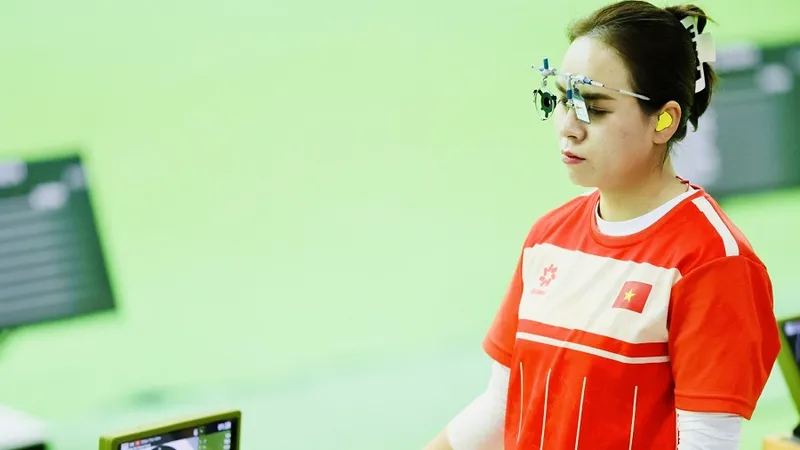 Xạ thủ Trịnh Thu Vinh sẽ tới Đức thi đấu Cúp thế giới 2026. Ảnh: DŨNG PHƯƠNG