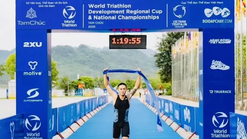 VĐV có cơ hội thi đấu giải câu lạc bộ quốc gia 2026 và Cúp châu Á 2026 tại Ninh Bình. Ảnh: TRIATHLONVN