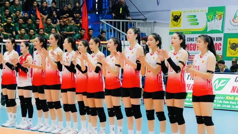 Đội bóng chuyền nữ Binh chủng Thông tin đã thắng trận đầu tay tại Cúp VTV9-Bình Điền 2026. Ảnh: Dũng Phương