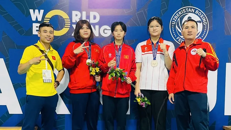 Đội boxing trẻ Việt Nam đã giành 3 huy chương tại giải. Ảnh: VIETNAM BOXING FEDERATION
