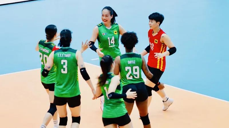 Đội chủ nhà VTV Bình Điền Long An sẽ thi đấu trận quyết định trước Binh chủng Thông tin trong ngày 17-5. Ảnh: DŨNG PHƯƠNG