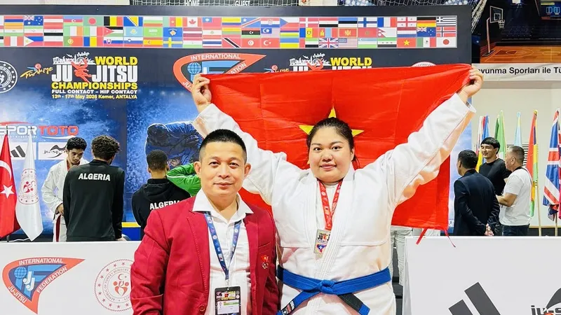 Võ sĩ jujitsu Việt Nam đang tích cực thi đấu tại giải thế giới 2026 dành cho nội dung contact ở Thổ Nhĩ Kỳ. Ảnh: TIẾN BÙI