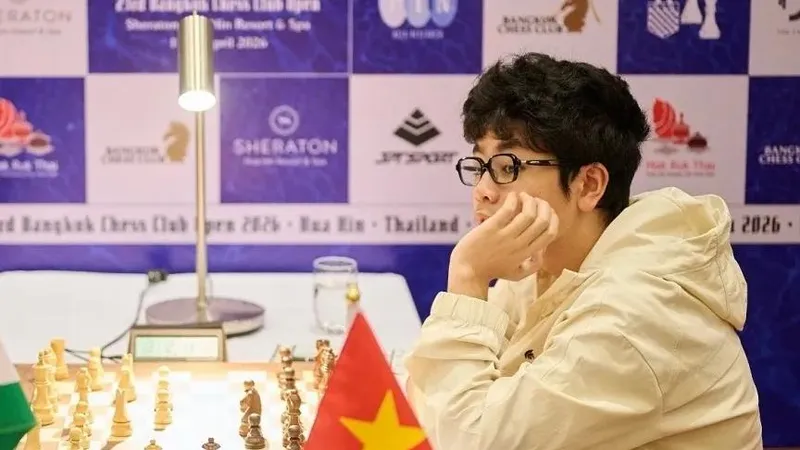 Kỳ thủ Đầu Khương Duy của đội tuyển cờ vua Việt Nam. Ảnh: BANGKOKCHESS
