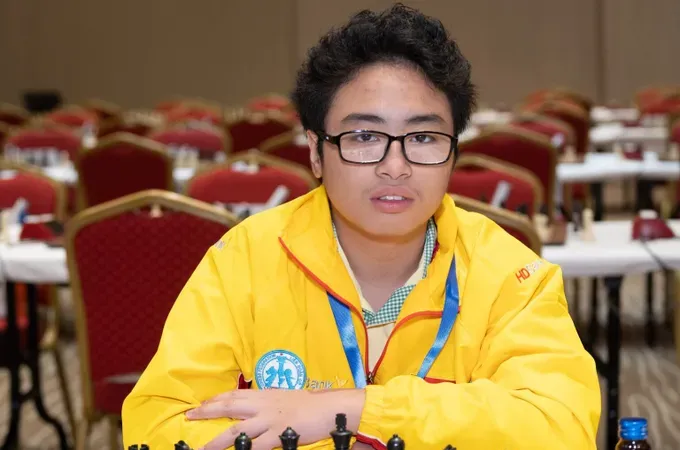Kỳ thủ Phạm Trần Gia Phúc của cờ vua Việt Nam. Ảnh: FIDE