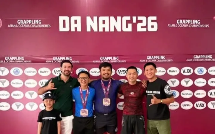 VĐV tham dự giải vô địch vật grappling châu Á-châu Đại Dương 2026 tại Đà Nẵng. Ảnh: GRAPPLING VN