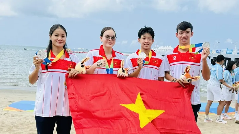 Đội tuyển bơi đường dài Việt Nam sẽ tiếp tục góp mặt giải vô địch mặt nước mở châu Á 2026. Ảnh: LÊ THANH