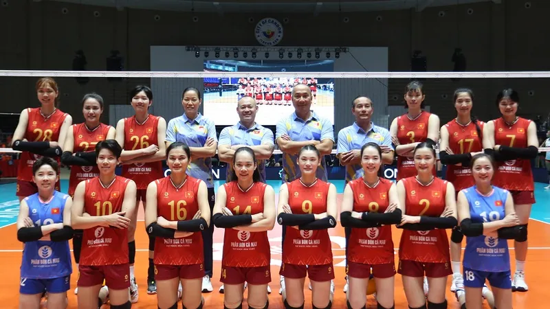 Đội tuyển bóng chuyền nữ Việt Nam đã có tấm vé vào bán kết AVC Cup 2026. Ảnh: AVC