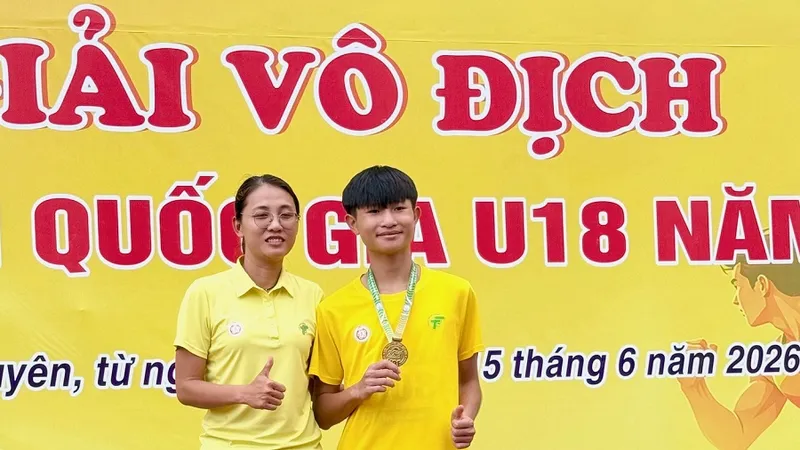 VĐV điền kinh TPHCM đã có tấm HCV nhảy cao nam tại giải năm nay. Ảnh: MINH CHIẾN