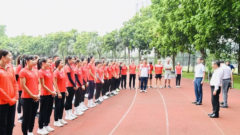 Đội tuyển điền kinh Việt Nam đang tập trung chuẩn bị cho ASIAD 20. Ảnh: THÁI DƯƠNG