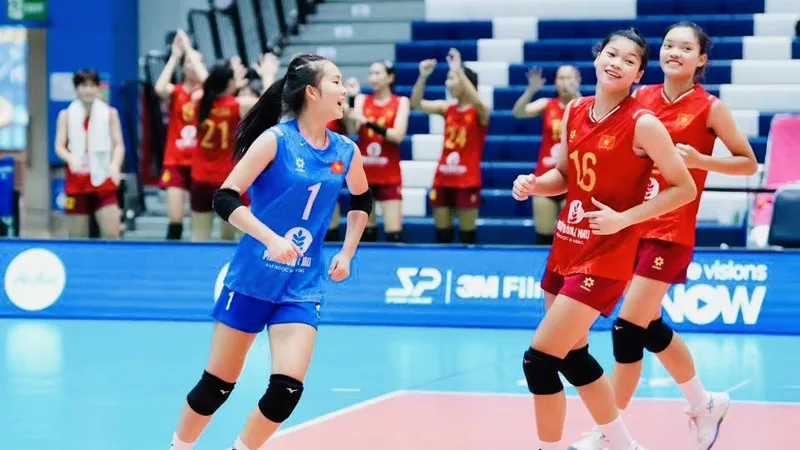 Đội bóng chuyền nữ U18 Việt Nam đang thi đấu tốt tại giải vô địch U18 Đông Nam Á 2026. Ảnh: THAILANDVOLLEYBALL