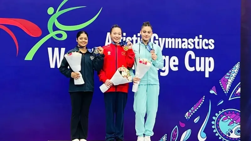 Tuyển thủ Quỳnh Như (giữa) được kỳ vọng sẽ giành suất tham dự ASIAD 20 từ giải vô địch châu Á 2026. Ảnh: MINH SANG