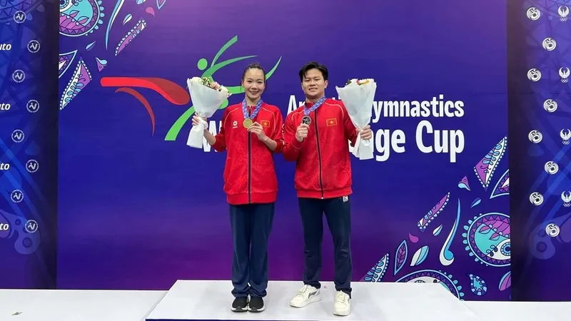 Quỳnh Như từng có kết quả tốt tại Cúp Challenge thế giới 2026 ở Uzbekistan trước khi sang Trung Quốc thi đấu giải vô địch châu Á 2026. Ảnh: MINH SANG