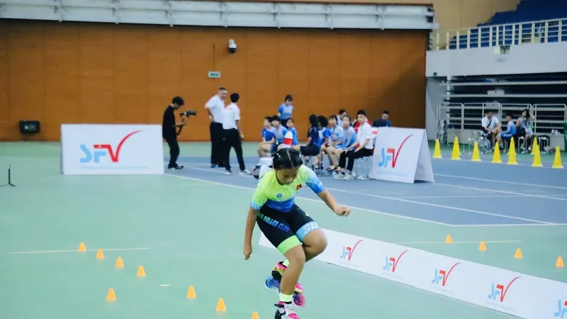 VĐV tham gia tranh tài giải roller sports xuất sắc quốc gia 2026. Ảnh: SFV