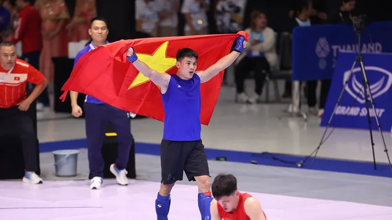 Võ sĩ Quàng Văn Minh từng có thành tích HCV tại SEA Games 33-2025 và dự kiến sẽ được cử tham dự ASIAD 20. Ảnh: DŨNG PHƯƠNG
