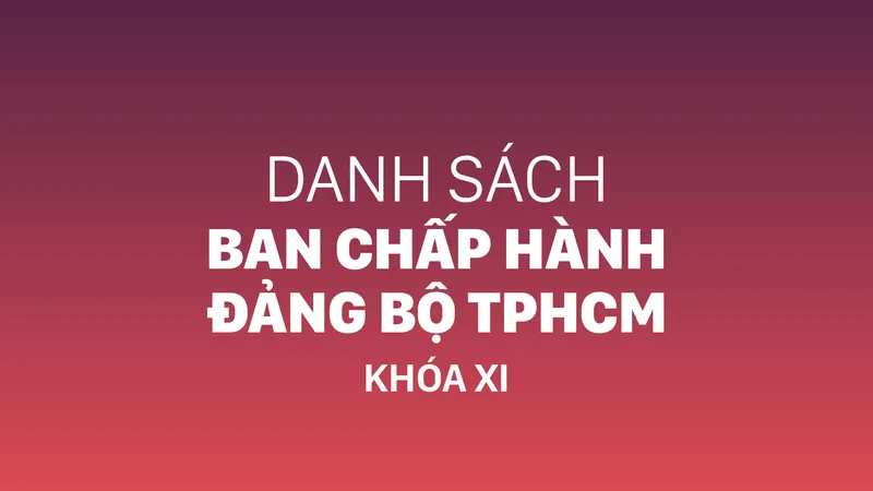 Công bố danh sách Ban Chấp hành Đảng bộ TPHCM khóa XI, nhiệm kỳ 2020-2025
