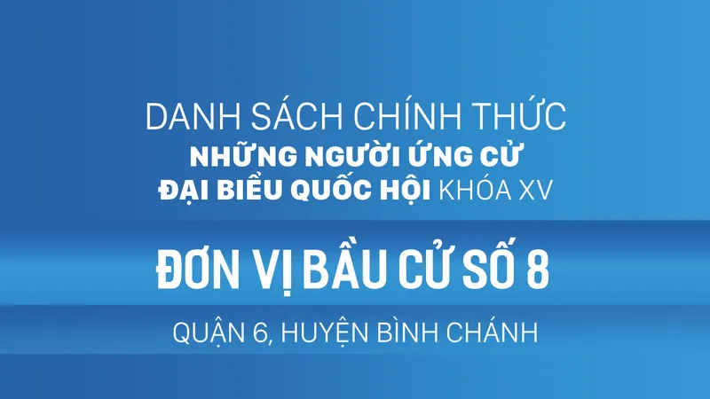 Đơn vị bầu cử số 8 (quận 6, huyện Bình Chánh)