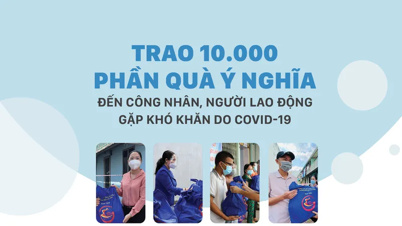 Trao 10.000 phần quà ý nghĩa đến công nhân, người lao động gặp khó khăn do Covid-19