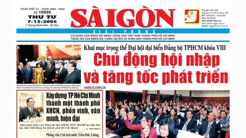 Đại hội đại biểu Đảng bộ TPHCM lần VIII (2006-2010): Chủ động hội nhập và tăng tốc phát triển 