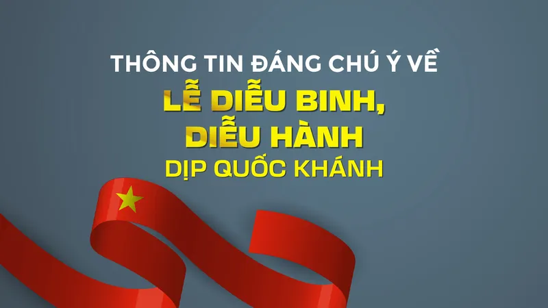 Thông tin đáng chú ý về lễ diễu binh, diễu hành dịp Quốc khánh
